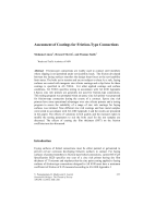 Cover of Assessment of Coatings for Friction-Type Connections