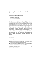 Cover of Capacity of Compression Members in RTA Timber Truss Bridges