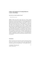 Cover of Fatigue Life Estimation for Existing Reinforced Concrete Slab Bridges