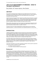 Cover of Life-cycle Management of Bridges: What is the Best Approach?