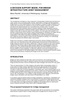 Cover of A Decision Support Model for Bridge Infrastructure Asset management
