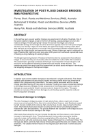 Cover of Investigation of Post-Flood-Damage Bridges, RMS Perspective