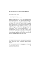 Cover of The Rehabilitation of Corrugated Metal Culverts