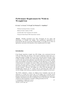 Cover of Performance Requirements for Welds in Wrought Iron