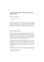 Cover of Conservation and Upgrade of Historic Wrought Iron Bridges in NSW