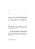 Cover of The History and Service of Timber Howe Truss Bridges in Australia