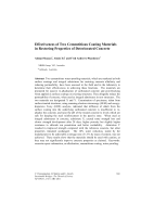 Cover of Effectiveness of Two Cementitious Coating Materials in Restoring Properties of Deteriorated Concrete