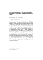 Cover of Increasing Sustainability by Developing Specification for Enhance Performance
