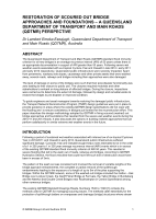 Cover of Restoration of Scoured Out Bridge Approaches and Foundations: A Queensland Department of Transport and Main Roads Perspective