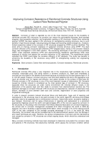 Cover of Improving Corrosion Resistance of Reinforced Concrete Structures Using Carbon Fibre Reinforced Polymer
