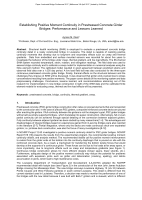 Cover of Establishing Positive Moment Continuity in Prestressed Concrete Girder Bridges: Performance and Lessons Learned