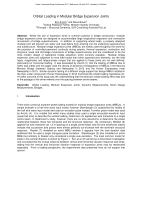 Cover of Orbital Loading in Modular Bridge Expansion Joints