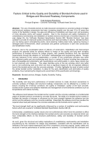 Cover of Factors Critical to the Quality and Durability of Bonded Anchors used in Bridges and Structural Roadway Components
