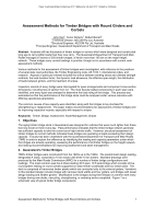Cover of Assessment Methods for Timber Bridges with Round Girders and Corbels