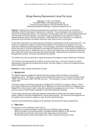 Cover of Bridge Bearing Replacement Using Flat Jacks