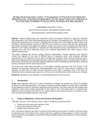 Cover of Bridge Deck Expansion Joints: A Comparison of Technical and Selection Requirements, Including Consideration of Life Cycle Costs and a Review of Commercially Available Products within Australia and New Zealand