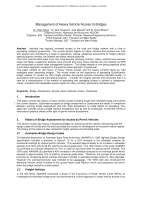 Cover of Management of Heavy Vehicle Access to Bridges