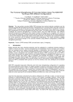 Cover of The Torsional Strengthening of Concrete Girders Using the NSM FRP Technique with Different Configurations
