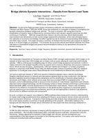 Cover of Bridge-Vehicle Dynamic Interactions: Results from Recent Load Tests