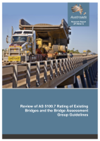 Cover of Review of AS 5100.7 Rating of Existing Bridges and the Bridge Assessment Group Guidelines
