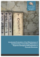 Cover of Accelerated Evaluation of the Effectiveness of Supplementary Cementitious Materials to Suppress Damaging AAR Expansion in Concrete Structures