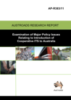 Cover of Examination of Major Policy Issues Relating to Introduction of Cooperative ITS to Australia