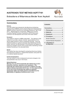 Cover of Extractions of Bituminous Binder from Asphalt