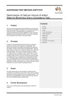 Cover of Determination of Optimum Amount of Added Water for Bituminous Slurry (Consistency Test)