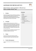 Cover of Determination of Excess Binder in Bituminous Slurry (Loaded Wheel Test)