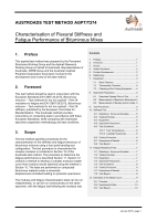 Cover of Characterisation of Flexural Stiffness and Fatigue Performance of Bituminous Mixes