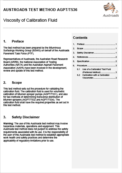 Cover of Viscosity of Calibration Fluid