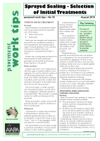 Cover of Sprayed Sealing: Selection of Initial Treatments