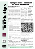 Cover of Sprayed Seals: Removal of Loose Aggregate