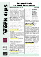 Cover of Sprayed Seals: a Brief Description