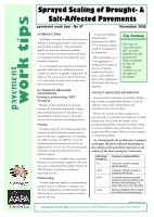 Cover of Sprayed Sealing of Drought and Salt Affected Pavements
