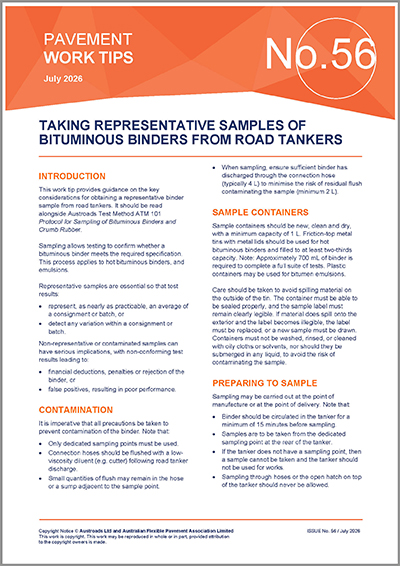 Cover of Taking Representative Samples of Bituminous Binders from Road Tankers