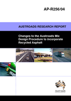 Cover of Changes to the Austroads Mix Design Procedures to incorporate Recycled Asphalt
