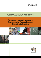 Cover of Carbon and Asphalt: A Review of Environmental Factors Including Emission Calculators