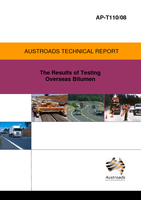 Cover of The Results of Testing Overseas Bitumen