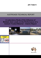 Cover of A Laboratory Study of the Influence of Multiple Axle Loads on Performance of a Cement Treated Material - Interim Report