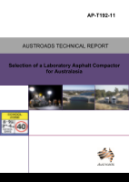 Cover of Selection of a Laboratory Asphalt Compactor for Australasia