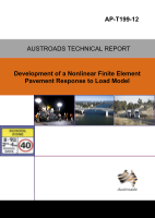 Cover of Development of a Nonlinear Finite Element Pavement Response to Load Model