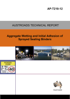Cover of Aggregate Wetting and Initial Adhesion of Sprayed Sealing Binders