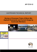 Cover of Review of Overseas Trials of Warm Mix Asphalt Pavements and Current Usage by Austroads Members