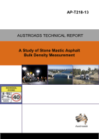 Cover of A Study of Stone Mastic Asphalt Bulk Density Measurement