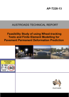 Cover of Feasibility Study of Using Wheel-tracking Tests and Finite Element Modelling for Pavement Deformation Prediction