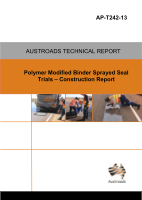 Cover of Polymer Modified Binder Sprayed Seals Trials: Construction Report