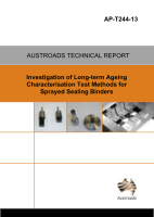Cover of Investigation of Long Term Ageing Characterisation Test Methods for Sprayed Sealing Binders