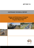 Cover of Design and Performance of Foamed Bitumen Stabilised Pavements: Progress Report 1