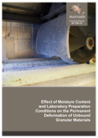 Cover of Effect of Moisture Content and Laboratory Preparation Conditions on the Permanent Deformation of Unbound Granular Materials